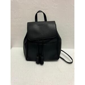 Metro Muse Vegan‎ Black Convertible Backpack Tassels Top Handle One Size